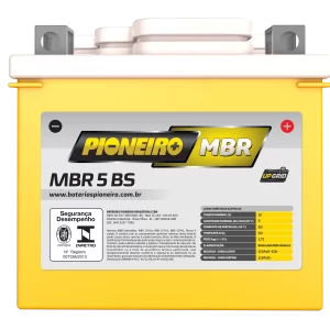 Bateria de Moto Pioneiro MBR 5-BS – 12 Meses de Garantia