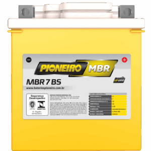Bateria de Moto Pioneiro MBR 7-BS – 12 Meses de Garantia
