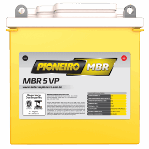 Bateria de Moto Pioneiro MBR 5-VP – 9 Meses de Garantia