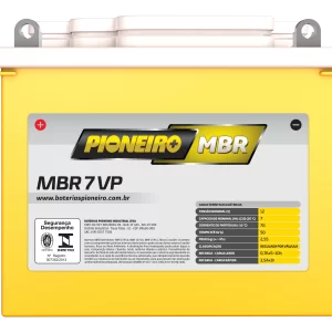 Bateria de Moto Pioneiro MBR 7-VP – 9 Meses de Garantia