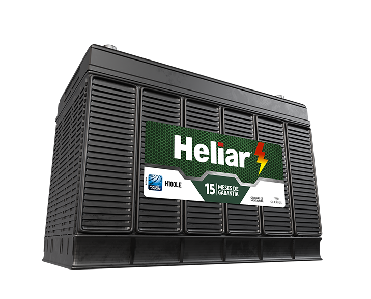 Bateria Automotiva Heliar 100AH (Com Manutenção) – 15 Meses de Garantia