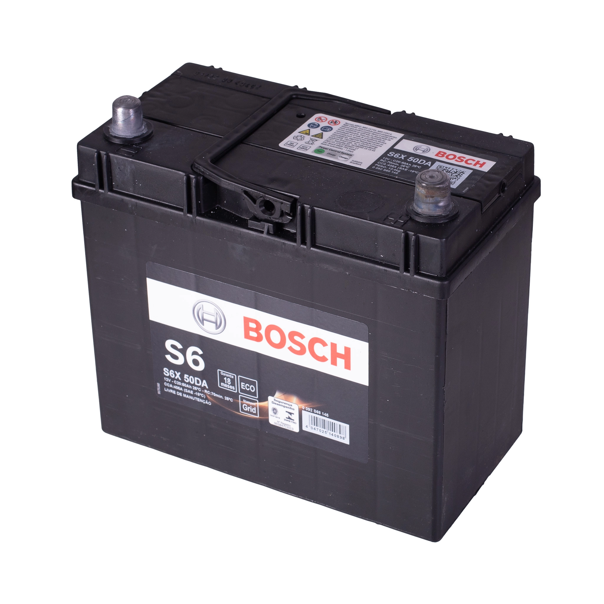 Bateria Automotiva Bosch S6 50AH (Honda) - 18 Meses de Garantia