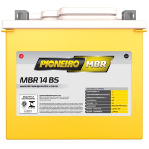 Bateria de Moto Pioneiro MBR 14-BS