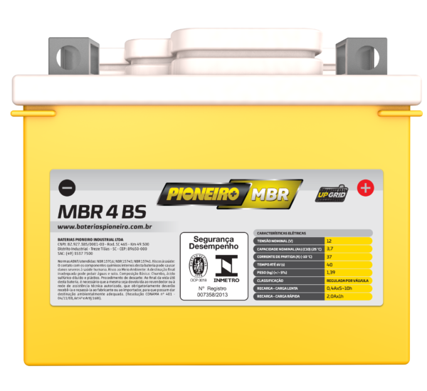 Bateria de Moto Pioneiro MBR 4-BS | Varejão das Baterias