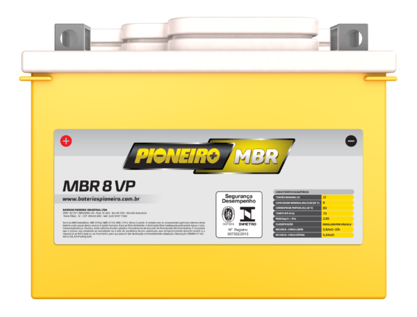 Bateria de Moto Pioneiro MBR 8-VP