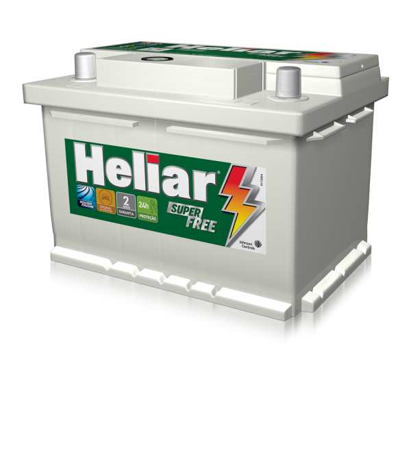 Bateria Automotiva Heliar 60AH Super Free