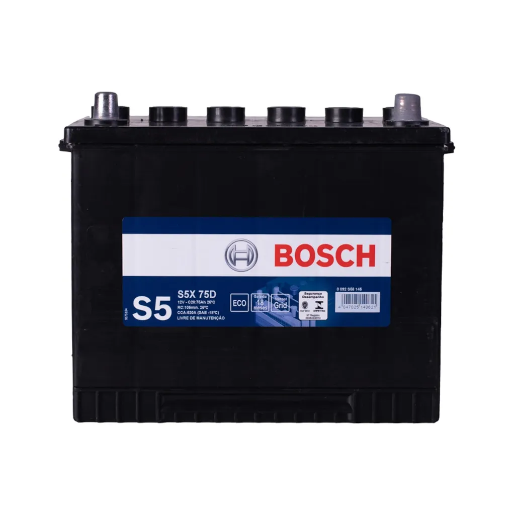 Bateria Automotiva Bosch S5 75AH - 18 Meses de Garantia (Tucson, IX35)